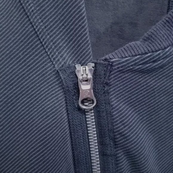 Lululemon Mula Bundle Wrap Jacket 6 Small Telemark Black Print Striped Gray - Picture 5 of 7